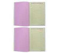 EXAOMBLE Carnets de Reçus de Factures 21 CM X 14,5 CM Bloc de Formulaires de Bons de Commande pour Petites Entreprises 60 Feuilles pour Ordres de Travail et Gestion Commerciale