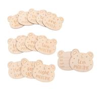 EXAOMBLE Cartes Bébé en Bois 14pcs pour -né Garçon Surface Lisse et Légères, pour Souvenirs Naissance Maison ou Fête