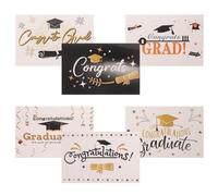 EXAOMBLE Cartes de Vœux de Remise de Diplôme Attrayantes 6 Sets en Papier Coloré Décoratives et Attrayantes Décoratives pour Invitations Fête de Remise des Diplômes 2024