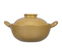 EXAOMBLE Casserole en Argile Traditionnelle 500 Ml Poignée Unique, Marmite Cuisine en Terre Cuite Émaillée, Pot à Ragoût pour Cuisson Maison, Cuisson Lente et Plats Mijotés, Ustensile