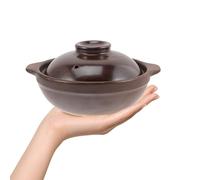 EXAOMBLE Casserole en Céramique 600ml Couvercle, Cuisson Uniforme et Chauffage Concentré, Marmite à Ragoût Maison Cuisine Familiale