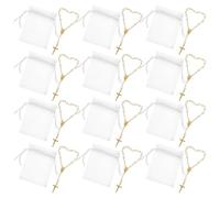 EXAOMBLE Chapelet Catholique Élégants 12 Ensembles de Bracelets avec Croix en Alliage et Perles Bien-être Spirituel et Bénédictions Assurés pour Baptêmes et Fêtes