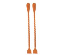 EXAOMBLE Chausse-pied Gratte-dos 2 Pièces en PP Marron pour Hommes | Double Usage, Aide à L’enfilage, Réduit L’étirement, pour Bureau et Chambre, Utile aux Aidants