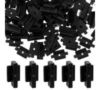 EXAOMBLE Clips de Fixation Invisibles pour Terrasse en Composite Noir en Fer et Abs, Installation Facile, Usage Polyvalent pour Tout Projet de Pose de Deck, 1 Set