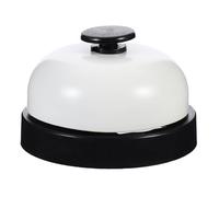 EXAOMBLE Cloche de Service Compacte Noire à Bouton-Poussoir, Sonnette d'Appel pour Réception, la Cuisine et Bureau, Matériau Robuste, Cloche Mains Appuyant Pratique