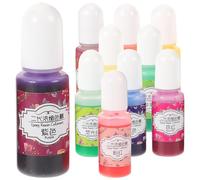 EXAOMBLE Colorant pour Résine Époxy 10 Pièces Pigment Artisanal Facile à Utiliser pour Fabrication de Bijoux et Loisirs Créatifs Teinture Mate pour Résine DIY