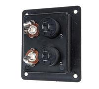 EXAOMBLE Connecteur de Borne Haut-Parleur Noir Carte de Câblage Simple pour Boîtier Sonore de Scène Remplacement Facile avec Fixation Vis Compatible DIY Enceintes et Caissons Subwoofer