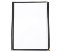 EXAOMBLE Couverture de Menu en Pvc Noir A4, Dossier Pratique Non Cassant Pollution, pour Café et Bar, Protège Efficacement Vos Menus