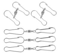 EXAOMBLE Crochets Pivotants en Métal Inoxydable Argenté 5 Pcs, Accessoires de Couture Résistants la Rouille pour Projets de Couture et Vêtements