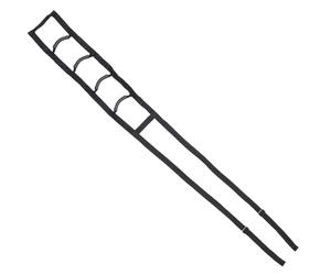 EXAOMBLE Dispositif Échelle de Lit Noir en Sangle Résistante et Silicone, Aide Lever pour Personnes Âgées, Patients à Mobilité Réduite, pour Changer de Position Lit