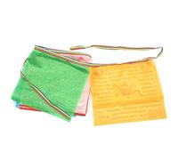 EXAOMBLE Drapeaux Bouddhistes Bannière de Pèlerinage Suspendue en Satin pour Prière et Contemplation Décoration Paisible pour Lieux Bouddhistes pour Amateurs de Bouddhisme