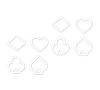 EXAOMBLE Emporte-pièces pour Biscuits en Relief de Cartes à Jouer Ensemble de 8 en Plastique et Pâtisserie Sûre pour Décoration de Gâteaux DIY