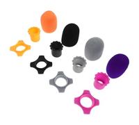 EXAOMBLE Ensemble De 4 Protection Anti-vent pour Microphone en Mousse Silicone, Anti-roulement Bruit pour Espaces D'enseignement et Discours, Lot de Set de Pièces