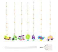 EXAOMBLE Ensemble Suspendu de Décorations en Feutre 7 Véhicules, Décoration de Plafond pour Salles de t Maternelle, Accessoires pour Apprentissage Couleur Aléatoire
