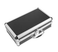 EXAOMBLE Étui Rigide pour Microphone Portable Poignée, Coque Abs et Intérieur Mousse Triple Couche, Malette de Transport Noire pour Voyage et Protection
