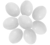 EXAOMBLE Faux Œufs de Calopsitte en Plastique Blanc Lot de 10 pour Augmenter la Ponte et Gérer Le Taux D'éclosion, pour Oiseaux comme Perruches et Calopsittes