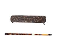 EXAOMBLE Flûte de Bambou Traditionnelle C Ton pour Débutants Étui en Tissu Marron, Facile à Jouer, pour L'éducation Préscolaire et Amélioration des Compétences Motrices