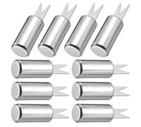 EXAOMBLE Fourchettes à Maïs Argenté sans Bords ni Coins en Acier Inoxydable Lot de 10 Surface Lisse, Familles et Cafés