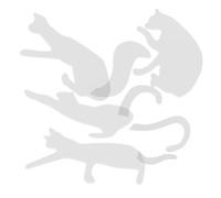 EXAOMBLE Gabarit de Couture Chat en Acrylique Blanc Léger et Polyvalent pour Loisirs Créatifs DIY et Couture Pantalon Débutants