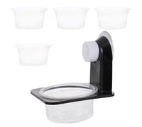 EXAOMBLE Gamelle Reptile Ventouse Contenant Anti-Fuite Surface Lisse Bol Double pour Nourriture et Eau Vivarium Lézard