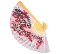 EXAOMBLE Grand Éventail Pliant en Papier et Bambou, Éventail Mural Décoratif pour Salon et Studio Photo, Accessoire pour Mariage et Décoration Intérieure