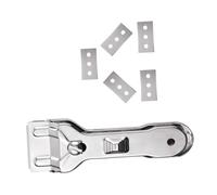 EXAOMBLE Grattoir Céramique pour Plaques de Cuisson Kit avec Lames de Rechange Outil Polyvalent pour Nettoyage Précis de Vitres Plaques Induction et Surfaces Adhésives