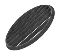 EXAOMBLE Grille de Cuisson au Charbon de Bois en Fonte Ronde Noire Résistante à Haute Chaleur Structure Ventilée pour Barbecue Extérieur et Accessoires Cheminée