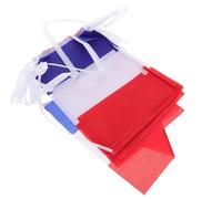 EXAOMBLE Guirlande de Drapeaux Français Mini 14X21 CM 1 Set Bannière Décorative Légère en Tissu Résistant pour Fête Anniversaire et Décoration Murale Intérieure et Extérieure