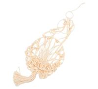 EXAOMBLE Hamac pour Chat en Macramé Fait Main en Coton Beige Semi-fermée Style Bohème, Lit Confortable pour Chat D'intérieur Utilisable Toute L'année