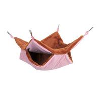 EXAOMBLE Hamac Suspendu pour Écureuil Nid Double Couche Peluche Chaud pour Dormir Lit pour Animaux De Compagnie Place Près De Fenêtre Ou Escalier