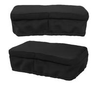 EXAOMBLE Housse de Siège pour Scooter de Genou Noir en Polyester, Compatible Large, Housse Amovible pour Usage à L'hôpital Domicile, Lot de 2 Pièces
