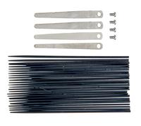 EXAOMBLE Jeu de 24 Aiguilles en Acier pour Saxophone Ténor 4 Anches Traditionnelles et 4 Vis, Accessoire Compact de Réparation D'instrument pour Saxophone et Clarinette, pour Débutants