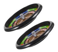 EXAOMBLE Jeu de Roulette Russe Roue de Poker Tournante Interactive 2pcs en Plastique Léger et Portable pour Soirées et Maison