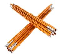 EXAOMBLE Kit de Double Mât de Tente 11 Sections 2pcs Facile à Utiliser en Alliage D'aluminium pour Camping et Activités de Plein Air