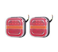 EXAOMBLE Kit de Feux de Remorque à LED 2pcs 24 Leds, Étanches Ip67, Design Unique en Caoutchouc et Plastique, Feu Stop Arrière de Camion pour Bateau et Camion