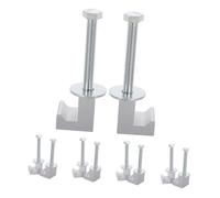 EXAOMBLE Kit De Fixation Boîte à Outils Camionnette 10 Pièces Crochets En j Aluminium Argenté Pince De Maintien Coffre Utilitaire Fixation Sécurisée Polyvalente Pour Usage Extérieur Automobile