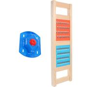 EXAOMBLE Kit de Râpe à Légumes Trancheuse Multifonction en Acier Inoxydable et Bois Facile à Utiliser pour Pommes de Terre et Gingembre, pour Familles et Bars