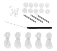 EXAOMBLE Kit De Réparation Stores Plissés Camping-Car 1 Set Cordelette Ressort Embouts Blancs Accessoires Stores Fenêtre Solide Compatibles Bateaux Et Camping