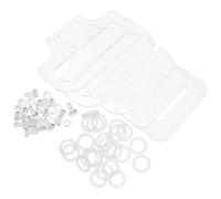 EXAOMBLE Kit de Vis, Boulons et Écrous en Plastique Transparent pour Cage à Hamster et Petits Animaux, Fixation Double Facile à Nettoyer, Accessoires pour Cage à Gerbille