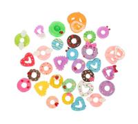 EXAOMBLE Kit Décoration Téléphone Plusieurs styles 30 Pièces en Résine Accessoires DIY Créatifs Forme Mini Donut Plusieurs styles pour Artisanat et Décoration de Coque, pour Passionnés de Bricolage