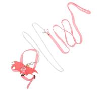 EXAOMBLE Laisse de Traction pour Tortue Sangle et Confortable pour Sorties Extérieur Ajustement Facile et Utilisation Une Main pour Tortues de Petite à Moyenne Rose Modèle