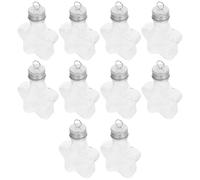 EXAOMBLE Lot de 10 Bouteilles en Plastique Vides D'étoile pour Décoration de Sapin de Noël, Faciles à Transporter Rangement de Bonbons et Jus