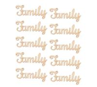 EXAOMBLE Lot de 10 Lettres en Bois Non Peint pour Décoration Chambre Ado et Fêtes, Bois Khaki Lisse Toucher, Utilisation Sûre, Déco Maison Créative