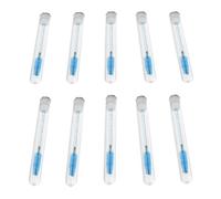 EXAOMBLE Lot de 10 Pinceaux à Cils en Plastique Bleu Manche Ergonomique Facile à Tenir pour Extensions de Cils, pour Usage Personnel et Voyage