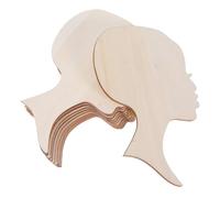 EXAOMBLE Lot de 12 Têtes Africaines en Non Terminées pour Artisanat Découpe de Visages Décoration Murale Bricolage Présents Artisanaux pour Femmes Projet DIY