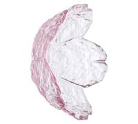 EXAOMBLE Lot de 2 Assiettes de Condiments en Verre Martelé, Design Fleur de Cerisier à Cinq Pétales, Plat D'assaisonnement Polyvalent pour Restaurant et Traiteur