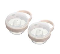 EXAOMBLE Lot de 2 Boîtes de Rangement Transparentes pour Tétines Bébé Crochet Anti-Poussière Portables et Hygiéniques pour Voyages et à Couches Accessoire Pratique pour Soins Bébé