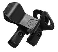 EXAOMBLE Lot de 2 Clips Micro Universels en Plastique Noir Ressort Compact, Support pour Microphone pour Performances et Enregistrements