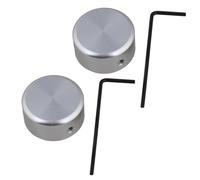 EXAOMBLE Lot de 2 de Capuchons pour Pédales de Guitare en Alliage D'aluminium Argenté Protège les Ongles et Prolonge la Durée de Vie 3 Vis et 1 Poignée Accessoires pour Pédalier