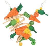 EXAOMBLE Lot de 2 Jouets pour Calopsitte en Corde de Papier Résistante Crochet, Amusant et Facile à Installer pour Perruche et Autres Oiseaux